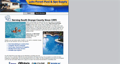 Desktop Screenshot of lakeforestpool.com